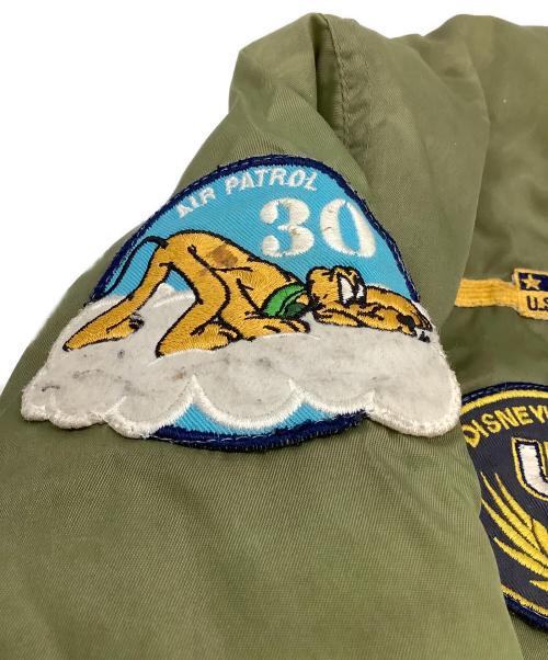 DISNEY（ディズニー）DISNEY (ディズニー) MA-1ジャケット カーキ サイズ:L（実寸値をご確認下さい）の古着・服飾アイテム