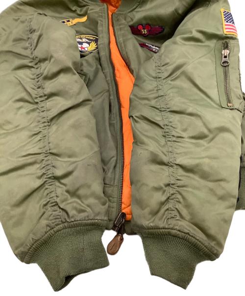 DISNEY（ディズニー）DISNEY (ディズニー) MA-1ジャケット カーキ サイズ:L（実寸値をご確認下さい）の古着・服飾アイテム