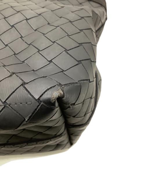 BOTTEGA VENETA（ボッテガベネタ）BOTTEGA VENETA (ボッテガベネタ) ニューラバーイントレチャートトートバッグ ブラックの古着・服飾アイテム