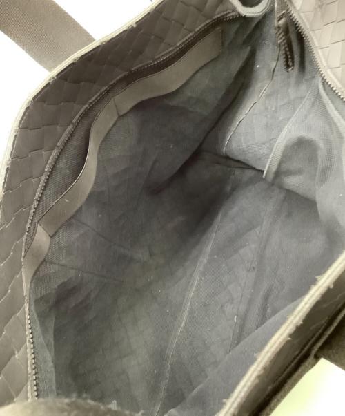 BOTTEGA VENETA（ボッテガベネタ）BOTTEGA VENETA (ボッテガベネタ) ニューラバーイントレチャートトートバッグ ブラックの古着・服飾アイテム
