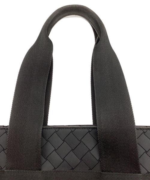 BOTTEGA VENETA（ボッテガベネタ）BOTTEGA VENETA (ボッテガベネタ) ニューラバーイントレチャートトートバッグ ブラックの古着・服飾アイテム