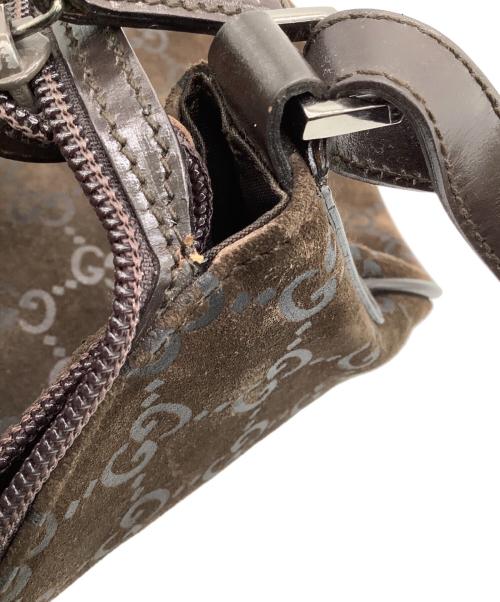 GUCCI（グッチ）GUCCI (グッチ) スウェードショルダーバッグ ブラウンの古着・服飾アイテム