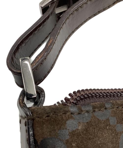 GUCCI（グッチ）GUCCI (グッチ) スウェードショルダーバッグ ブラウンの古着・服飾アイテム