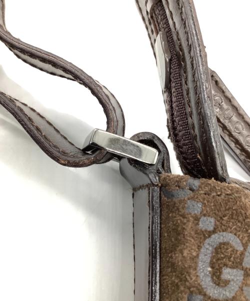 GUCCI（グッチ）GUCCI (グッチ) スウェードショルダーバッグ ブラウンの古着・服飾アイテム