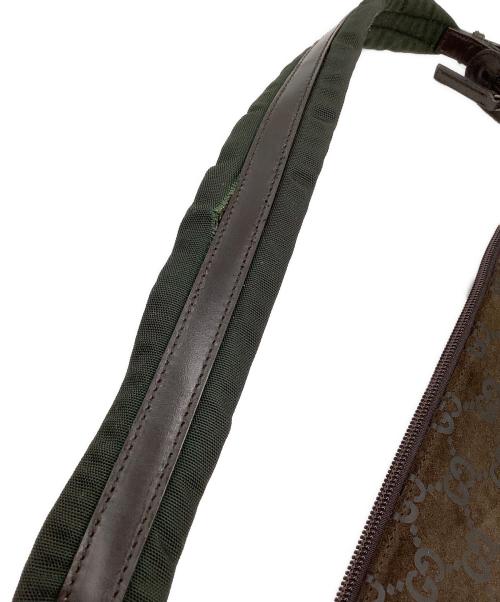 GUCCI（グッチ）GUCCI (グッチ) スウェードショルダーバッグ ブラウンの古着・服飾アイテム