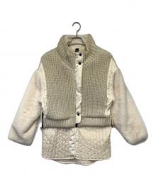 AULA AILA（アウラアイラ）の古着「レイヤードブルゾン」｜アイボリー