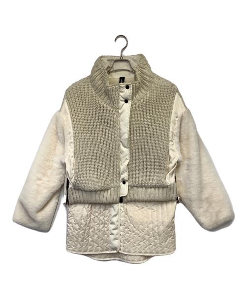 AULA AILA（アウラアイラ）AULA AILA (アウラアイラ) レイヤードブルゾン アイボリーの古着・服飾アイテム