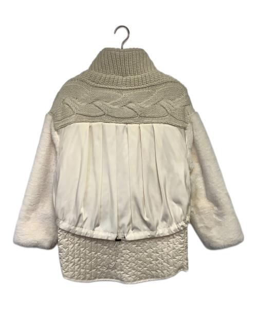 AULA AILA（アウラアイラ）AULA AILA (アウラアイラ) レイヤードブルゾン アイボリーの古着・服飾アイテム