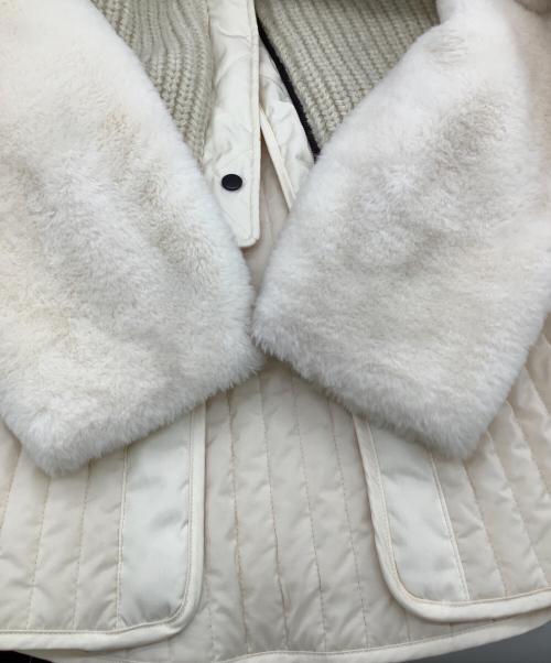 AULA AILA（アウラアイラ）AULA AILA (アウラアイラ) レイヤードブルゾン アイボリーの古着・服飾アイテム