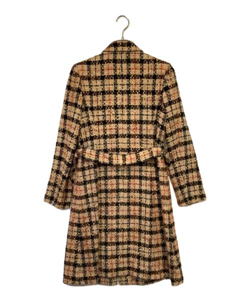 DAKS（ダックス）DAKS (ダックス) LINTON (リントン) モヘヤ混ツイードチェスターコート ベージュ サイズ:38の古着・服飾アイテム