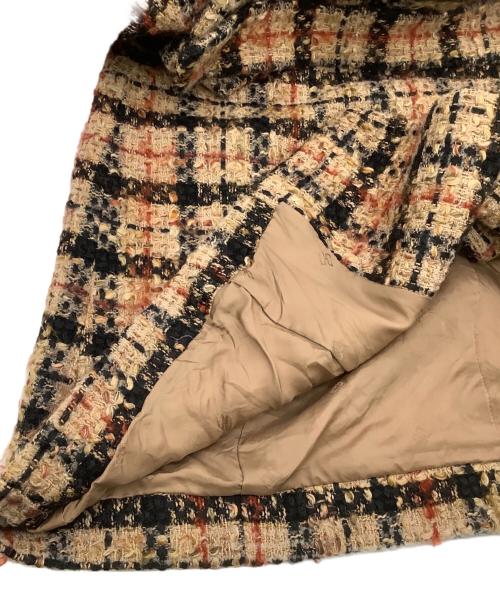 DAKS（ダックス）DAKS (ダックス) LINTON (リントン) モヘヤ混ツイードチェスターコート ベージュ サイズ:38の古着・服飾アイテム