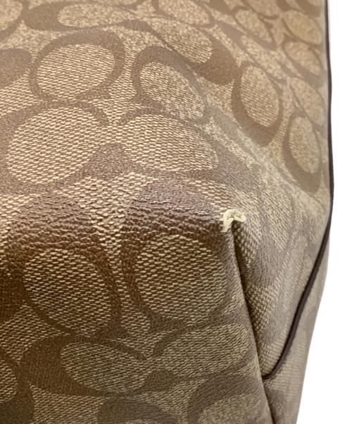 COACH（コーチ）COACH (コーチ) シグネチャー トートバッグ ベージュ×オレンジの古着・服飾アイテム