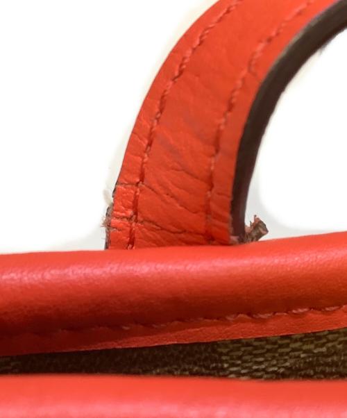 COACH（コーチ）COACH (コーチ) シグネチャー トートバッグ ベージュ×オレンジの古着・服飾アイテム