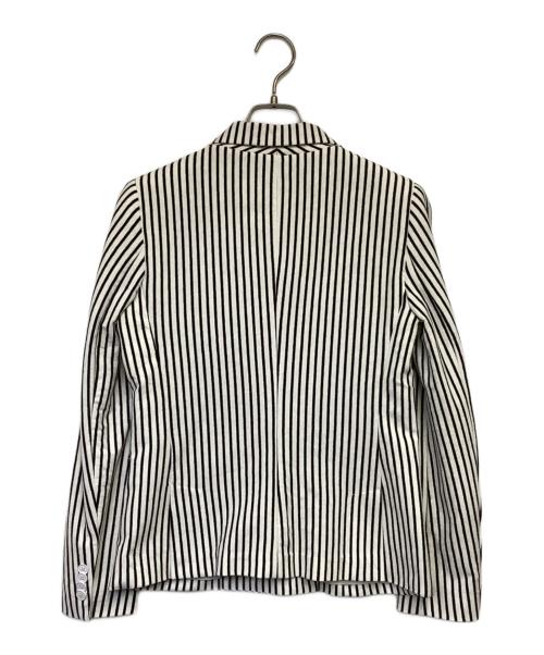 Polo by RalphLauren（ポロ バイ ラルフローレン）Polo by RalphLauren (ポロ バイ ラルフローレン) ダブルジャケット ホワイト×ブラック サイズ:2の古着・服飾アイテム