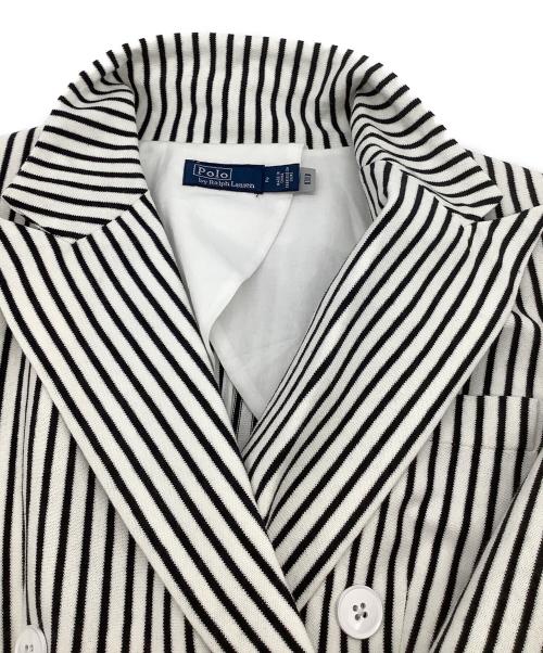 Polo by RalphLauren（ポロ バイ ラルフローレン）Polo by RalphLauren (ポロ バイ ラルフローレン) ダブルジャケット ホワイト×ブラック サイズ:2の古着・服飾アイテム