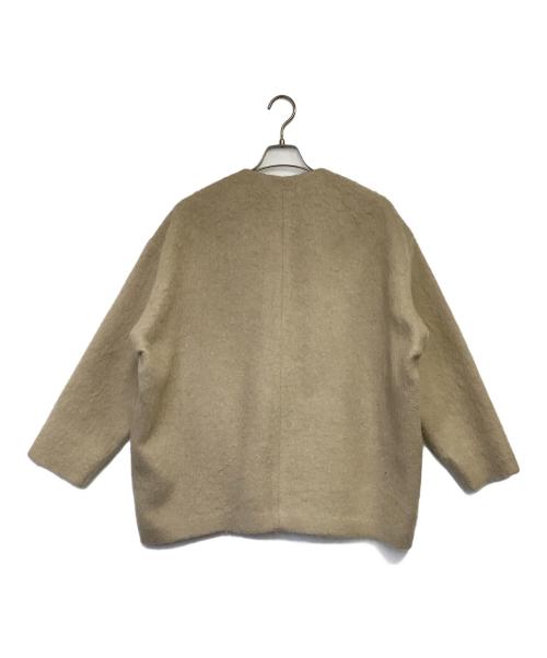 YORI（ヨリ）YORI (ヨリ) ウールモヘアシャギージャケット ベージュ サイズ:Fの古着・服飾アイテム