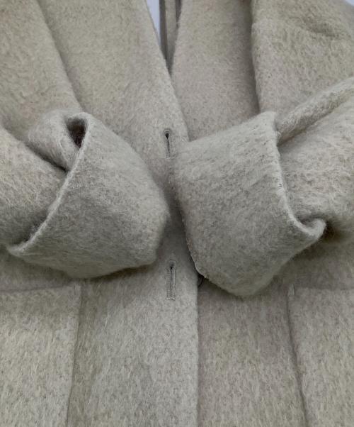 YORI（ヨリ）YORI (ヨリ) ウールモヘアシャギージャケット ベージュ サイズ:Fの古着・服飾アイテム