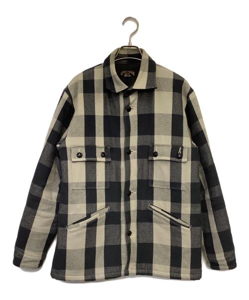 WESTRIDE CYCLE TOGS（ウエストライド サイクルトグズ）WESTRIDE CYCLE TOGS (ウエストライド サイクルトグズ) チェック柄ジャケット ネイビー×ベージュ サイズ:38の古着・服飾アイテム