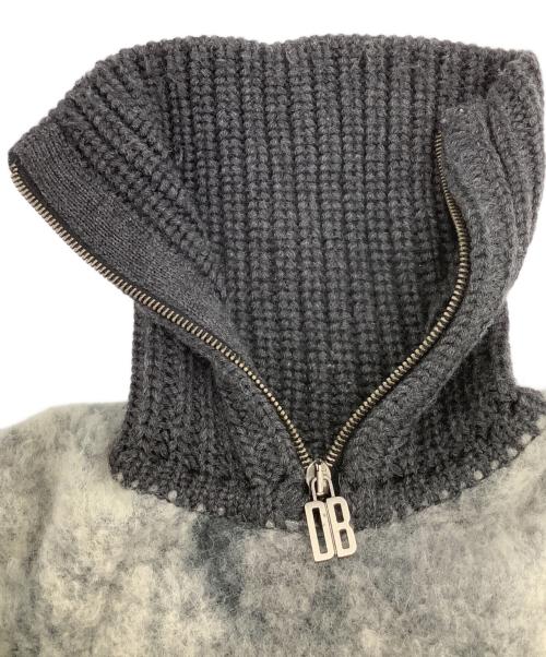 DIRK BIKKEMBERGS（ダークビッケンバーグ）DIRK BIKKEMBERGS (ダークビッケンバーグ) 総柄ニット アイボリー×グレー サイズ:Sの古着・服飾アイテム