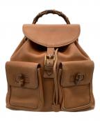 GUCCIグッチ）の古着「バンブー リュック」｜ブラウン