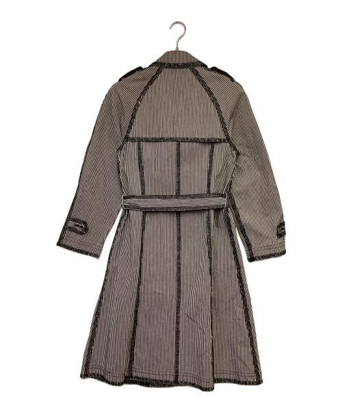 tricot COMME des GARCONS（トリココムデギャルソン）tricot COMME des GARCONS (トリココムデギャルソン) ヒッコリーコート ブラック×アイボリー サイズ:Sの古着・服飾アイテム