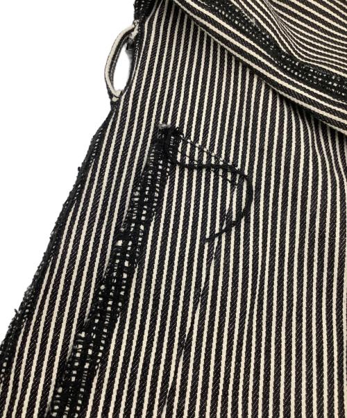 tricot COMME des GARCONS（トリココムデギャルソン）tricot COMME des GARCONS (トリココムデギャルソン) ヒッコリーコート ブラック×アイボリー サイズ:Sの古着・服飾アイテム