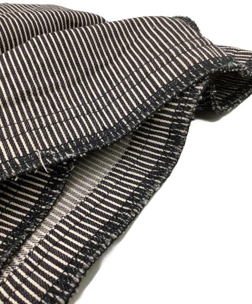 tricot COMME des GARCONS（トリココムデギャルソン）tricot COMME des GARCONS (トリココムデギャルソン) ヒッコリーコート ブラック×アイボリー サイズ:Sの古着・服飾アイテム