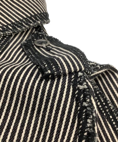 tricot COMME des GARCONS（トリココムデギャルソン）tricot COMME des GARCONS (トリココムデギャルソン) ヒッコリーコート ブラック×アイボリー サイズ:Sの古着・服飾アイテム