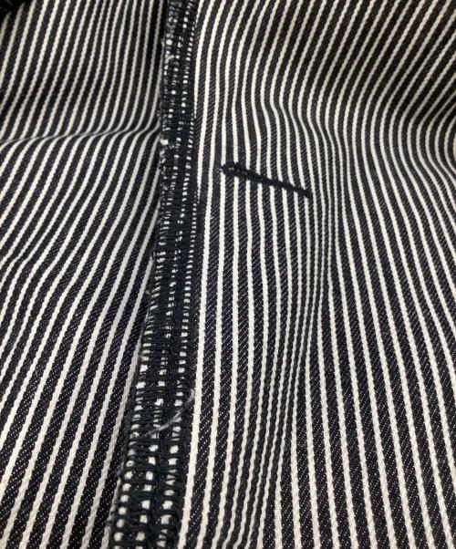 tricot COMME des GARCONS（トリココムデギャルソン）tricot COMME des GARCONS (トリココムデギャルソン) ヒッコリーコート ブラック×アイボリー サイズ:Sの古着・服飾アイテム