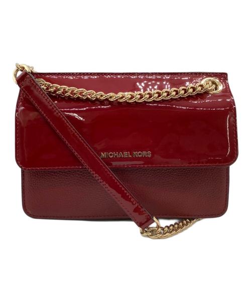MICHAEL KORS（マイケル・コース）MICHAEL KORS (マイケル・コース) チェーンショルダーバッグ レッドの古着・服飾アイテム