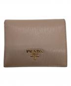 PRADAプラダ）の古着「エピ 2つ折り財布」｜ベージュ