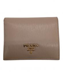 PRADA（プラダ）の古着「エピ 2つ折り財布」｜ベージュ