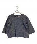 45Rフォーティファイブ・アール）の古着「バックボタン七分袖シャンブレーブラウス」｜ブルー