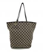 GUCCIグッチ）の古着「トートバッグ」｜ベージュ×ブラック