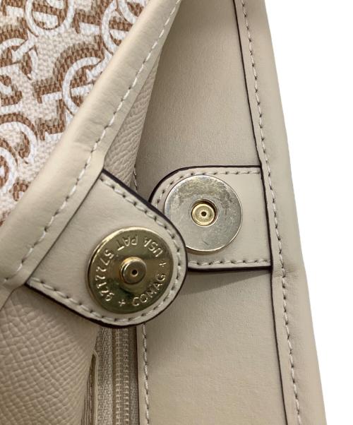 COACH（コーチ）COACH (コーチ) シグネチャー モノグラム シティ トートバッグ アイボリーの古着・服飾アイテム