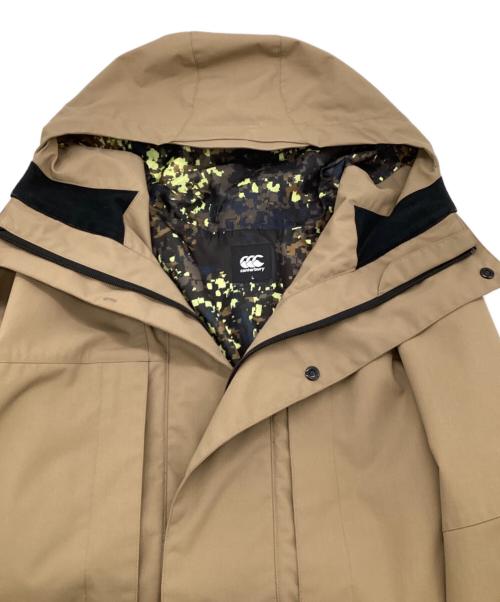 Canterbury（カンタベリー）Canterbury (カンタベリー) 2レイヤー トランスファー フーディー ブラウン サイズ:Lの古着・服飾アイテム