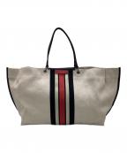 LONGCHAMPロンシャン）の古着「トートバッグ」｜アイボリー×レッド