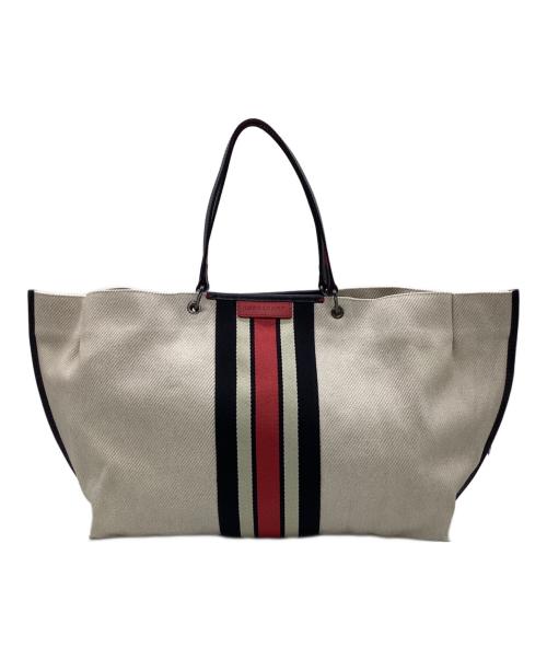 LONGCHAMP（ロンシャン）LONGCHAMP (ロンシャン) トートバッグ アイボリー×レッドの古着・服飾アイテム