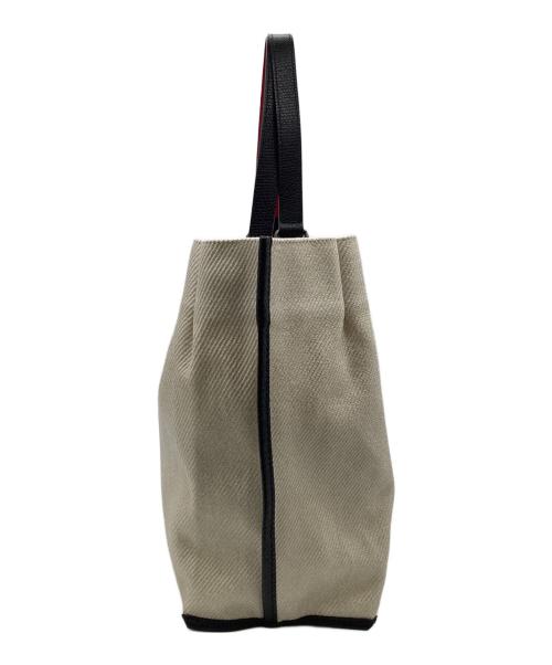 LONGCHAMP（ロンシャン）LONGCHAMP (ロンシャン) トートバッグ アイボリー×レッドの古着・服飾アイテム