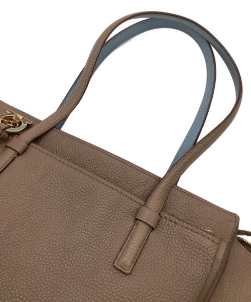 Salvatore Ferragamo（サルヴァトーレ フェラガモ）Salvatore Ferragamo (サルヴァトーレ フェラガモ) エイミー ハンドバッグ ブラウン×ブルーの古着・服飾アイテム