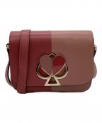 Kate Spadeケイトスペード）の古着「ニコラ ツイストロック ミニショルダーバッグ」｜ピンク×レッド