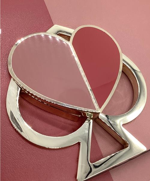 Kate Spade（ケイトスペード）Kate Spade (ケイトスペード) ニコラ ツイストロック ミニショルダーバッグ ピンク×レッドの古着・服飾アイテム