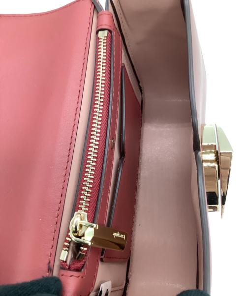 Kate Spade（ケイトスペード）Kate Spade (ケイトスペード) ニコラ ツイストロック ミニショルダーバッグ ピンク×レッドの古着・服飾アイテム