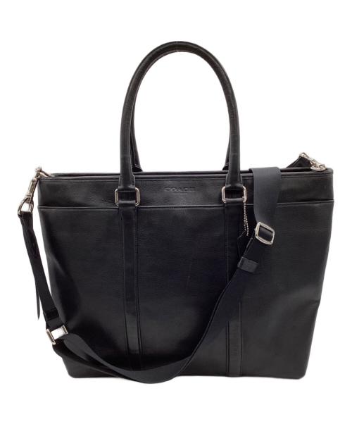 COACH（コーチ）COACH (コーチ) レザートートバッグ ブラックの古着・服飾アイテム