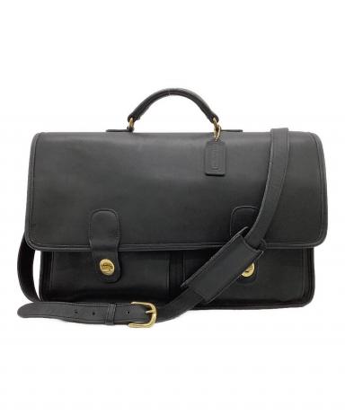 中古・古着通販】COACH (コーチ) ビジネス ショルダーバッグ ブラック
