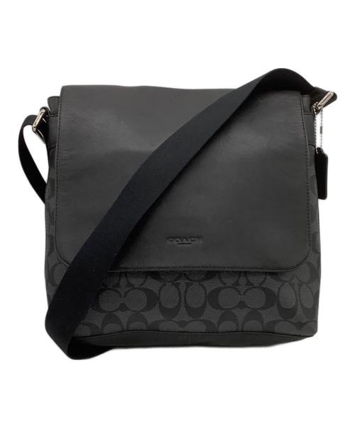 COACH（コーチ）COACH (コーチ) チャールズ シグネチャー メッセンジャーバッグ ブラックの古着・服飾アイテム