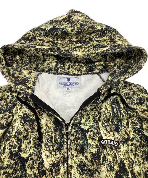 NITRAID（ナイトレイド）NITRAID (ナイトレイド) ジップパーカー イエロー×ブラック サイズ:XLの古着・服飾アイテム