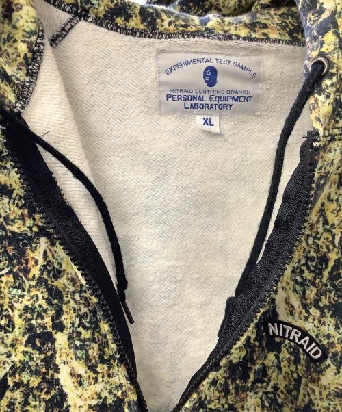 NITRAID（ナイトレイド）NITRAID (ナイトレイド) ジップパーカー イエロー×ブラック サイズ:XLの古着・服飾アイテム