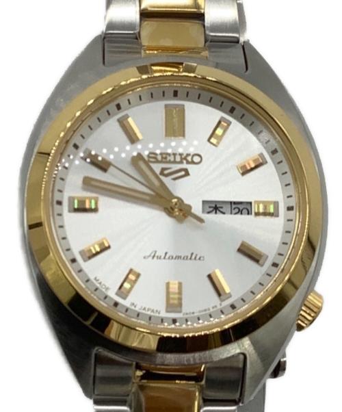 SEIKO（セイコー）SEIKO (セイコー) 5スポーツ SNXS series 自動巻腕時計 シルバー×ゴールドの古着・服飾アイテム