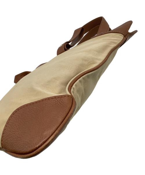 BURBERRY（バーバリー）BURBERRY (バーバリー) 刺繍ロゴ トートバッグ ベージュ×ブラウンの古着・服飾アイテム